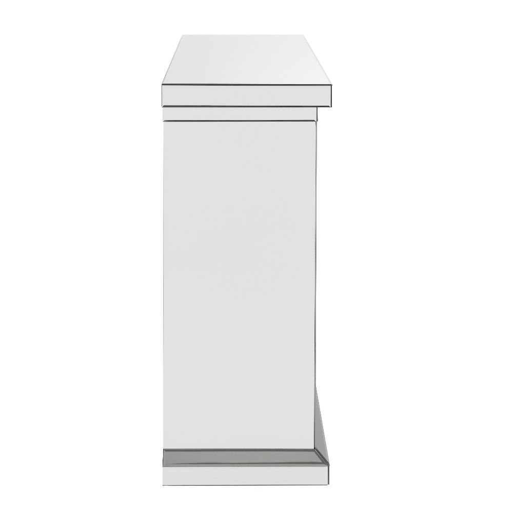 Nysa - 40" Fireplace - Mirrored & Faux Crystals