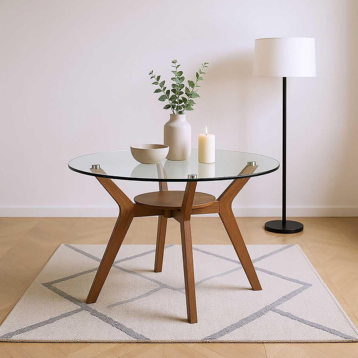 Oscar - Round Glass Dining Table