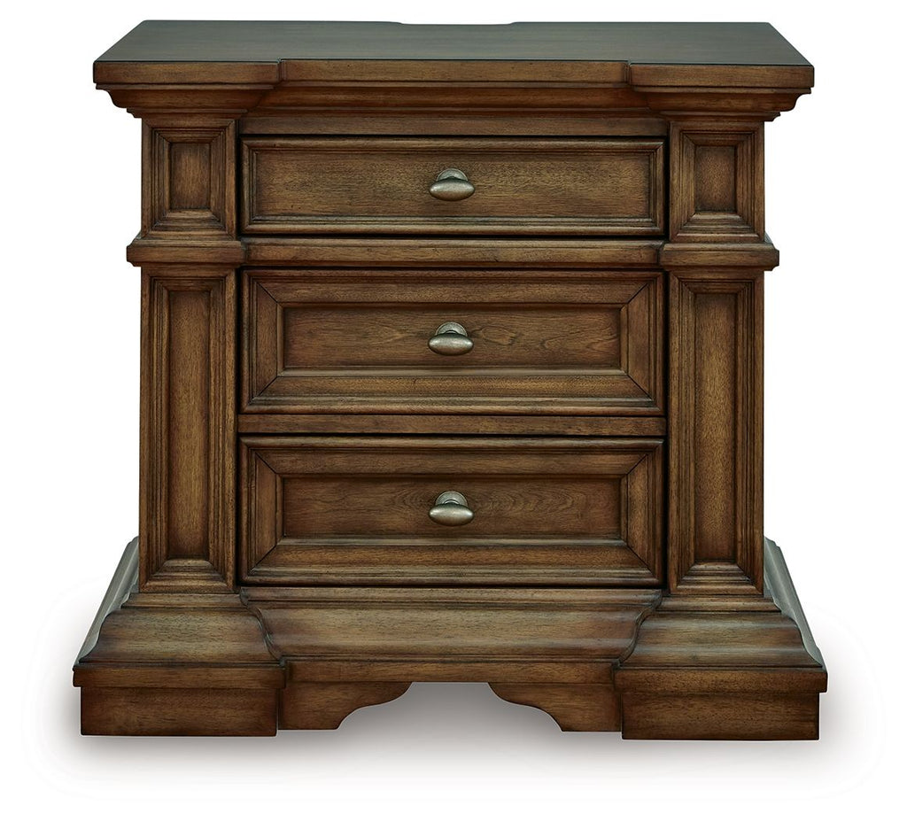 Frantanna - Three Drawer Night Stand - Brown