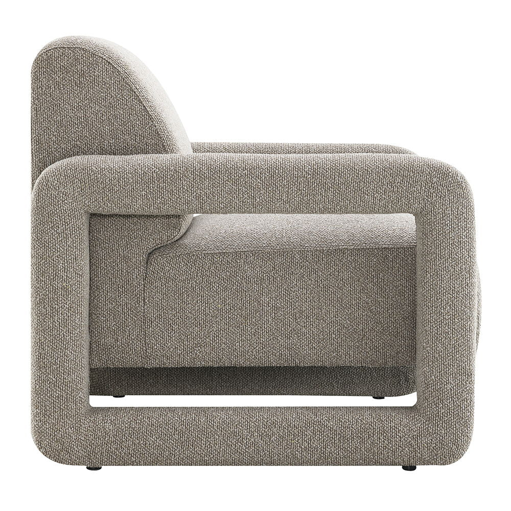 Glenda - Accent Chair - Gray Chenille