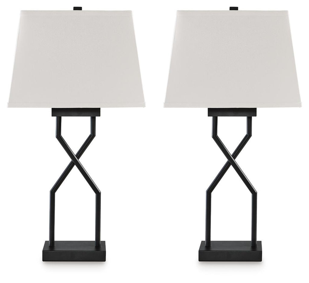 Brookthrone - Metal Table Lamp (Set of 2) - Black