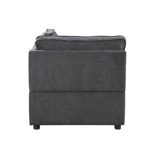 Silvester - Modular Wedge With Pillow - Gray Fabric