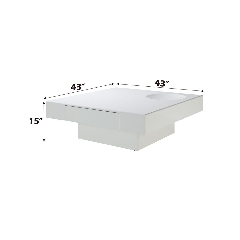 Khaim - Coffee Table - White High Gloss