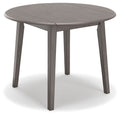 Shullden - Round Drm Drop Leaf Table - Gray