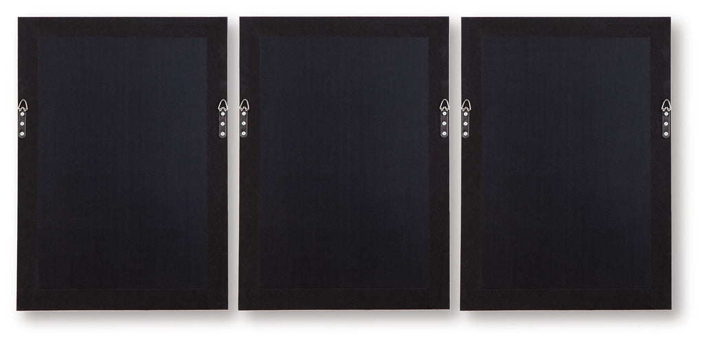 Honslow - Wall Art Set (Set of 3) - Brown / Black / White