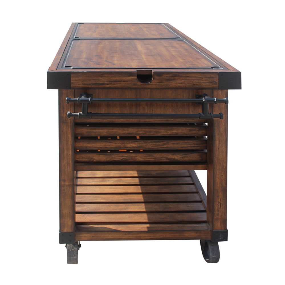 Kaif - Kitchen Cart - Distressed Chestnut