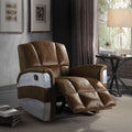 Brancaster - Power Motion Recliner - Retro Brown Top Grain Leather & Aluminum