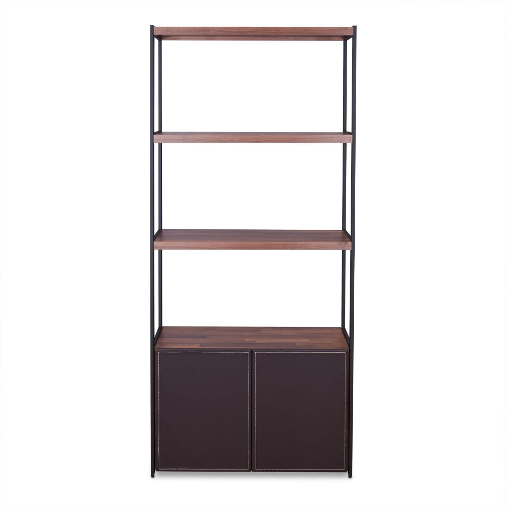 Sara - Bookshelf - Walnut & Sandy Black