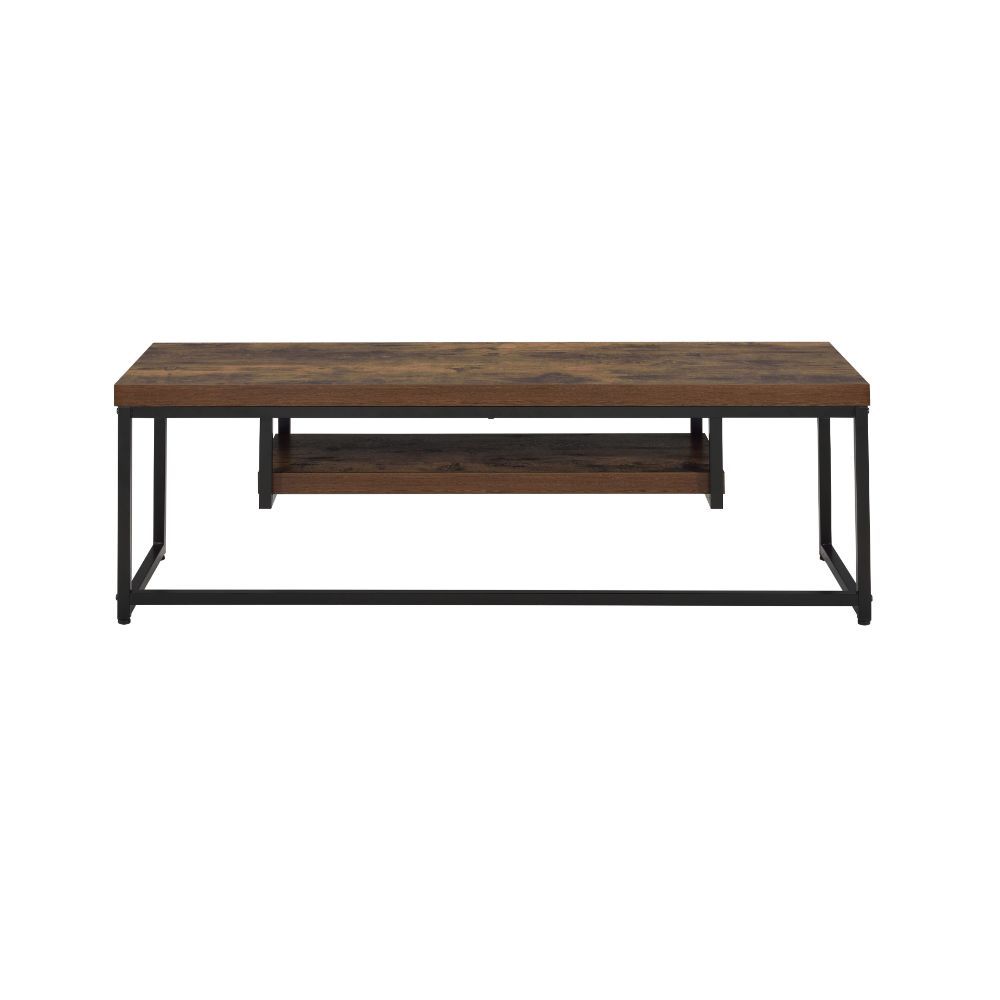 Bob - TV Stand - Weathered Oak & Black Metal