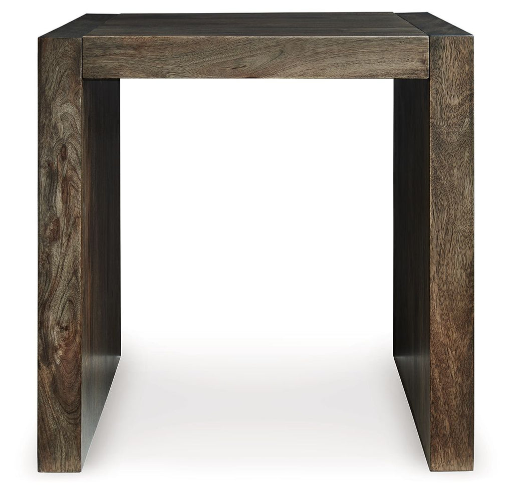 Dreggan - Square End Table - Brown