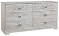 Paxberry - Six Drawer Dresser - Vinyl-Wrapped - Whitewash