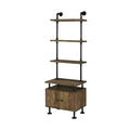 Ensata II - TV Stand Side Pier - Rustic Oak & Black