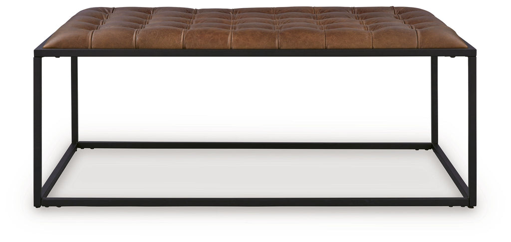 Junsor - Cocktail Ottoman - Brown / Black