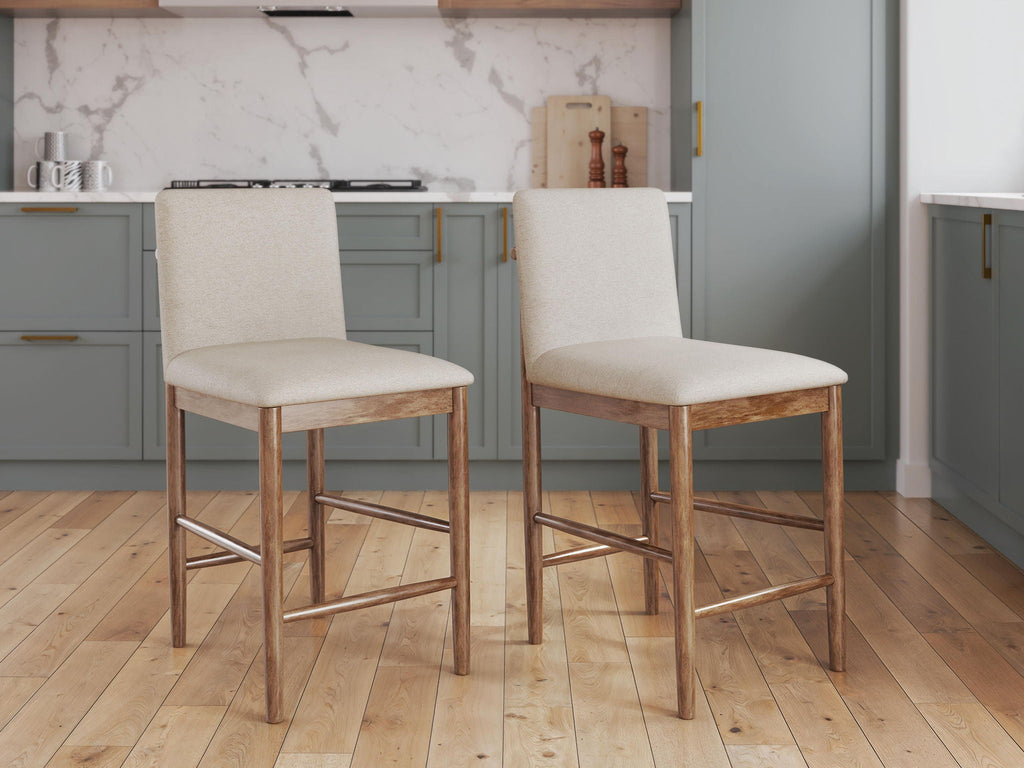 Isanti - Upholstered Barstool (Set of 2) - Light Brown