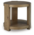 Flangren - Round End Table - Light Brown