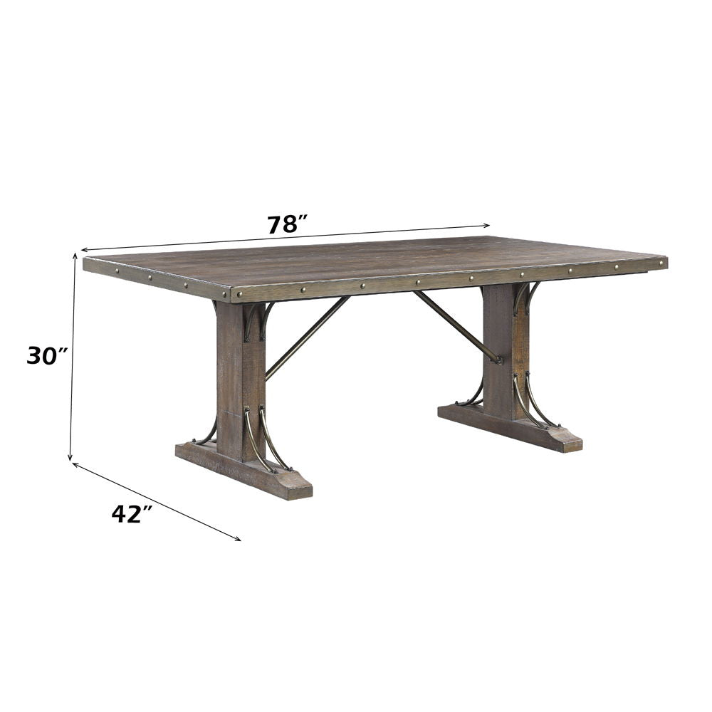 Raphaela - Dining Table - Weathered Cherry