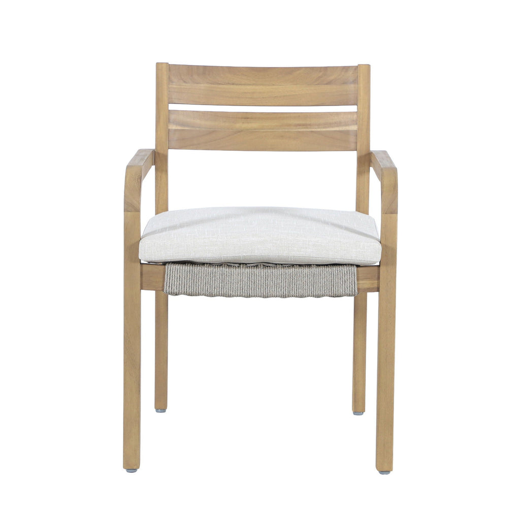 Arden - Wood And Wicker Patio Dining Chair (Set of 2) - Natural / Brown