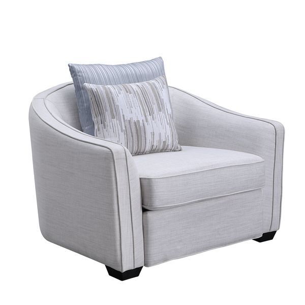 Mahler II - Chair With 2 Pillows - Beige Linen