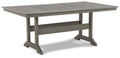 Visola - Rectangular Dining Table With Umbrella Option - Gray